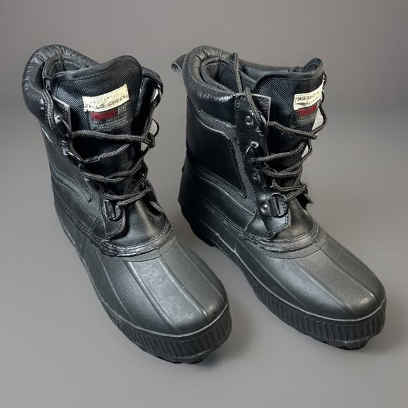 Vtg Authentic Falls Creek Thermo Lite Black Snow Boots Dupont Thinsulation M 8 main image 6